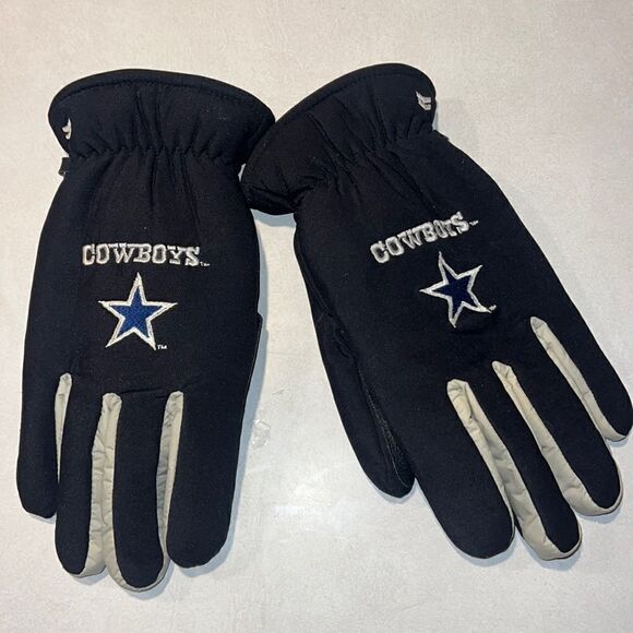 Dallas Cowboys flannel lined warm winter Waterproof gloves Men’s L XL - Picture 2 of 7